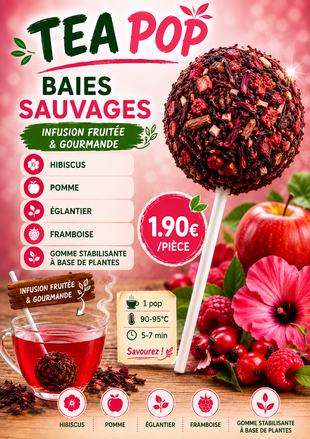 Sucette à thé – Baies sauvages