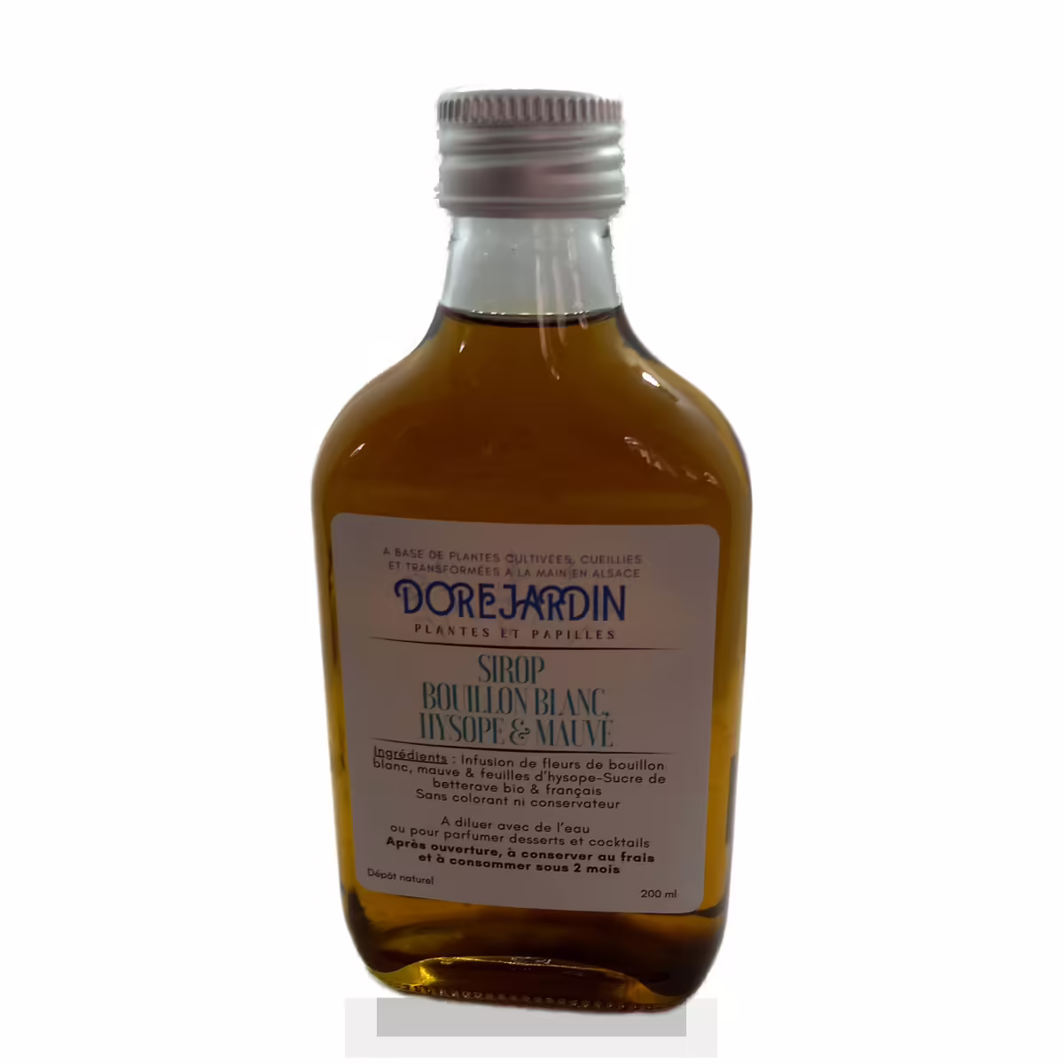Sirop artisanal – Géranium rosat et cassis blanc